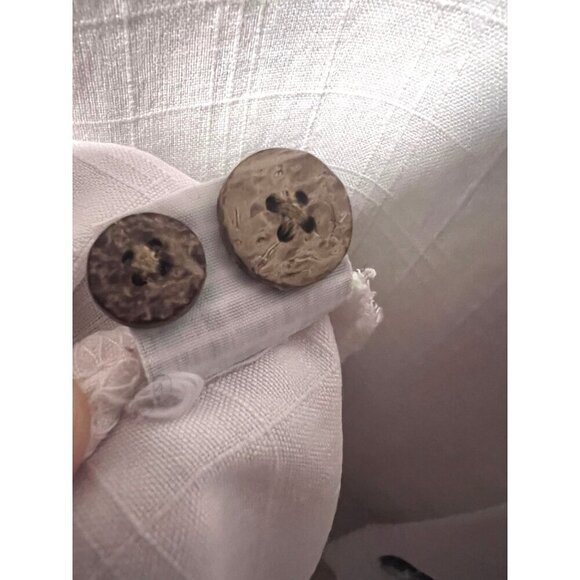 Tommy Bahama Mens Vintage White Embroidered Button Up Camp Shirt Large Pocket - Picture 11 of 11